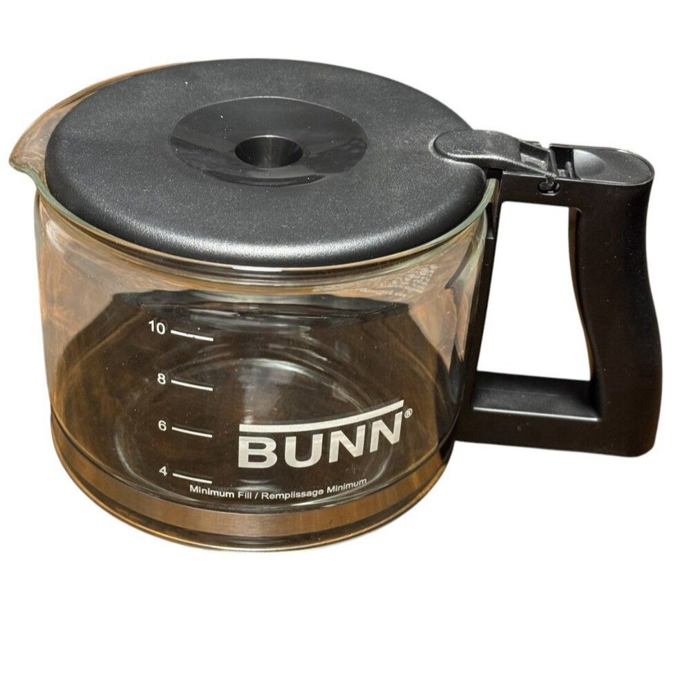 Bunn Coffee Maker 10 Cup Black Replacement Decanter Pot Carafe Glass Drip Free